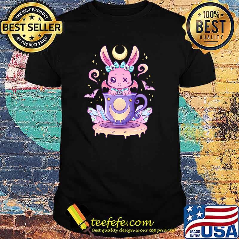 Kawaii Pastel Goth Cute Creepy Bunny in Teacup T-shirt Kawaii Pastel Goth Cute Creepy Bunny in Teacup T-shirt
