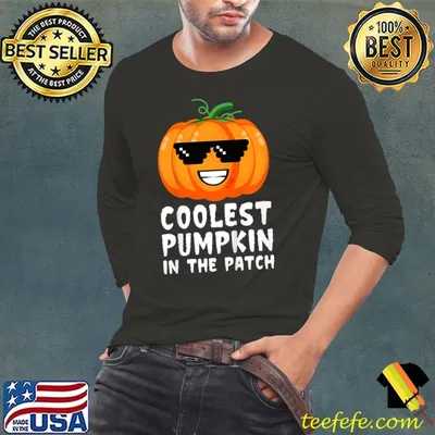 Kids Coolest Pumpkin In The Patch Halloween Boys Girls Toddler T-Shirt