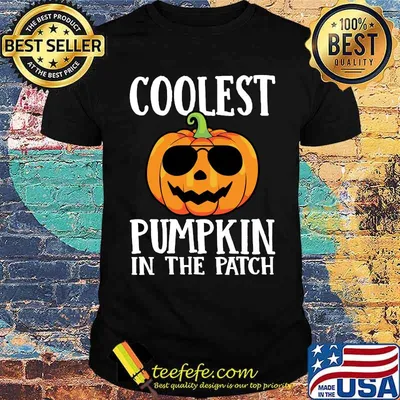 Kids Coolest Pumpkin In The Patch Halloween Girls Boys T-Shirt