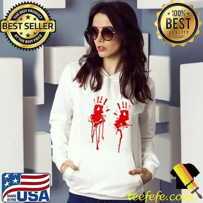 Killer Bloody Hands Stained Halloween T-Shirt