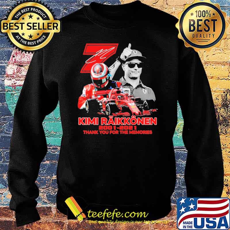 Kimi Raikkonen 2001 2021 Thank You For The Memories Signature Shirt Sweater Kimi Raikkonen 2001 2021 Thank You For The Memories Signature Shirt Sweater