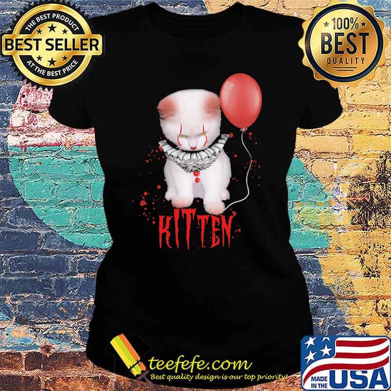 Kitten cat halloween Pennywise s Ladies tee Kitten cat halloween Pennywise s Ladies tee