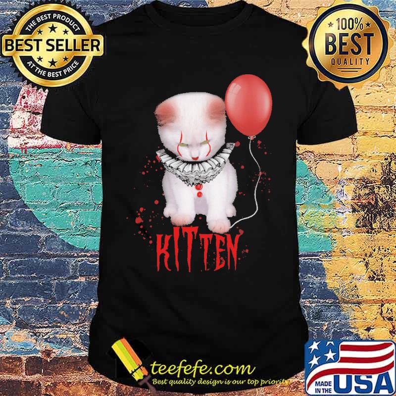 Kitten cat halloween Pennywise shirt