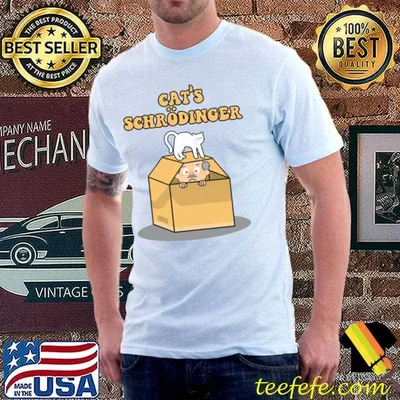 Kitty Geek Nerd Science Physics Cat's Schrödinger T-Shirt