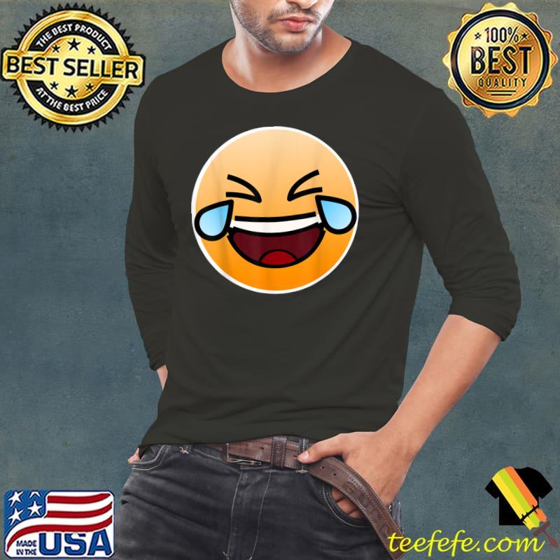 laughing and crying face design T-Shirt Long Sleeve Tee laughing and crying face design T-Shirt Long Sleeve Tee