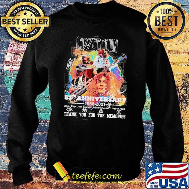 Led zeppflin 53th anniversary 1968 2021 thank you for the memories signatures s Sweater Led zeppflin 53th anniversary 1968 2021 thank you for the memories signatures s Sweater
