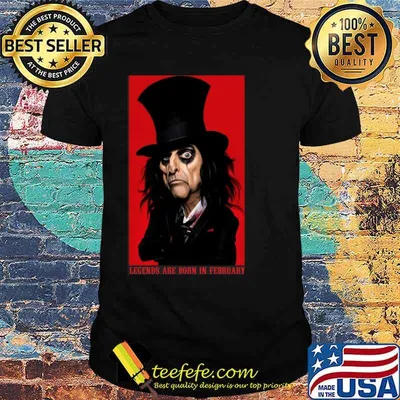 Legend Are Born In February Alice Cooper Chibi Shirt
