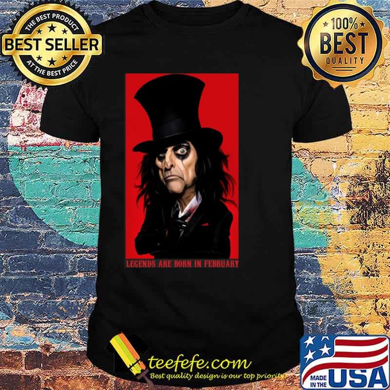 Legend Are Born In February Alice Cooper Chibi Shirt Legend Are Born In February Alice Cooper Chibi Shirt