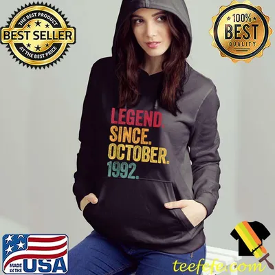 Legend Since October 1992 29th Birthday Gift 29 Years Old T-shirt