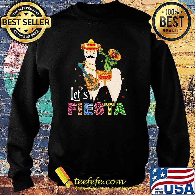 Let's Fiesta Llama Cinco De Mayo Cactus Sombrero Maracas T-s Sweater Let's Fiesta Llama Cinco De Mayo Cactus Sombrero Maracas T-s Sweater