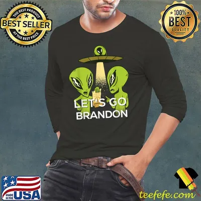Let's Go Brandon Alien UFO Pro America Trump Anti Joe Biden T-Shirt