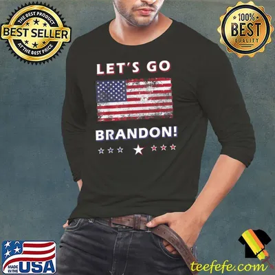 Let's Go Brandon American Flag Impeach Biden Meme T-Shirt
