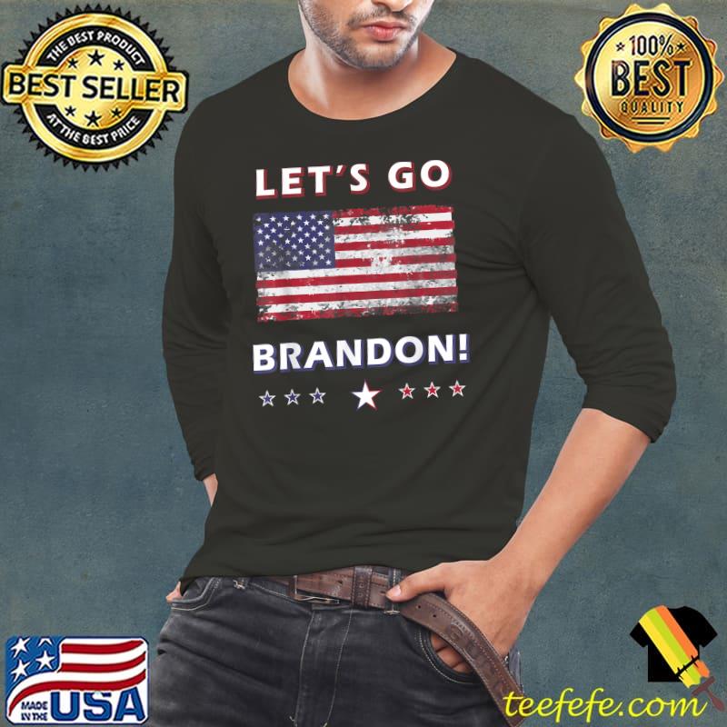 Let's Go Brandon American Flag Impeach Biden Meme T-Shirt Let's Go Brandon American Flag Impeach Biden Meme T-Shirt