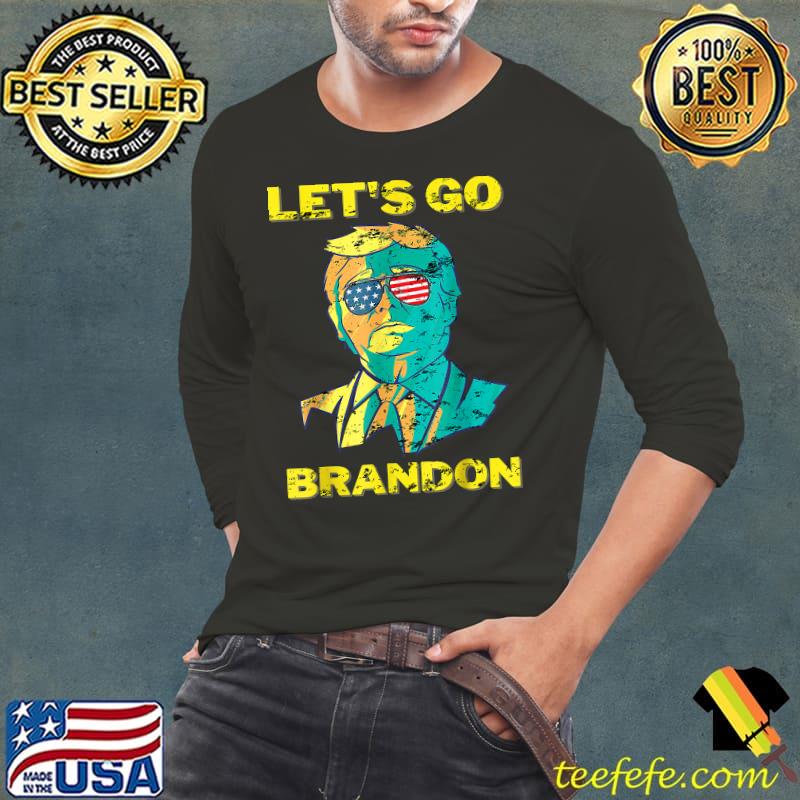 Let's Go Brandon Anti Joe Biden Chant American Sunglasses T-Shirt