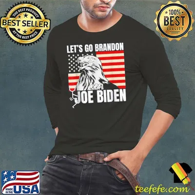 Let's Go Brandon Biden American Flag Eagle T-Shirt