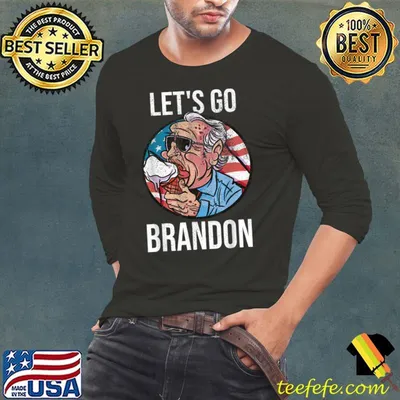 Let's Go Brandon - Biden Conservative Anti Liberal US Flag T-Shirt