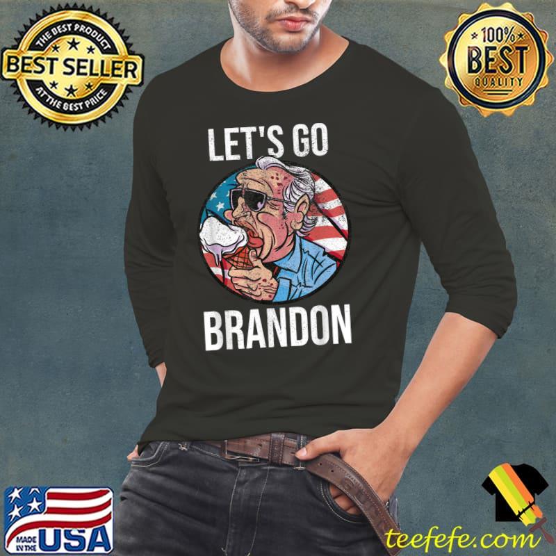 Let's Go Brandon - Biden Conservative Anti Liberal US Flag T-Shirt