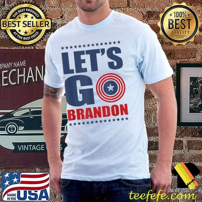 Let's Go Brandon captain America Funny Men Women Vintage T-Shirt