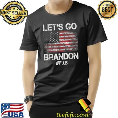 Let's Go Brandon Conservative Anti Liberal US Flag T-Shirt