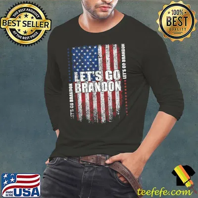 Let's Go Brandon Conservative Anti Liberal US Grunge Flag T-Shirt