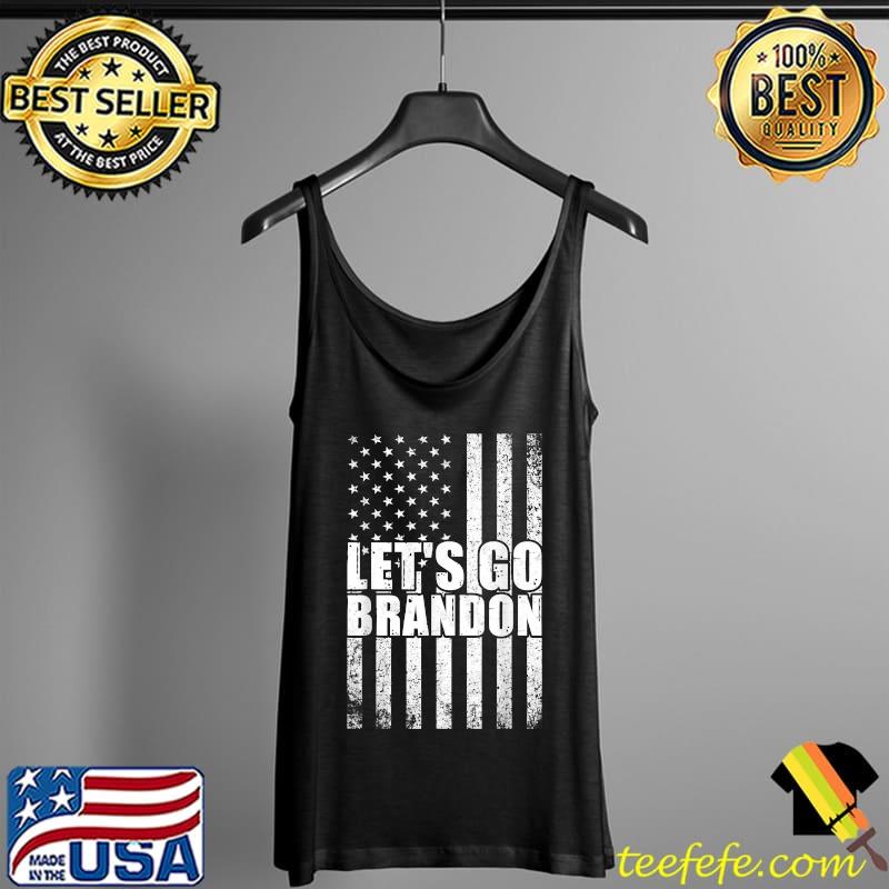 Let's Go Brandon Conservative Anti Liberal Vertical Stripes US Flag T-Shirt Tank Top Let's Go Brandon Conservative Anti Liberal Vertical Stripes US Flag T-Shirt Tank Top