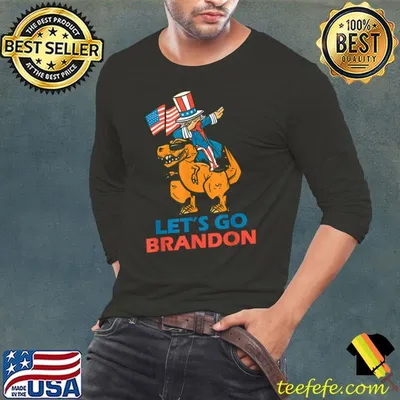 Let's Go Brandon Dabbing Trex Uncle Sam 2021 T-rex Lets T-Shirt