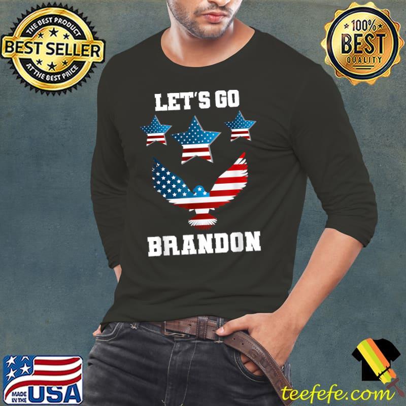 Let's Go Brandon Dove Start Conservative Anti Liberal Eagle US Flag T-Shirt