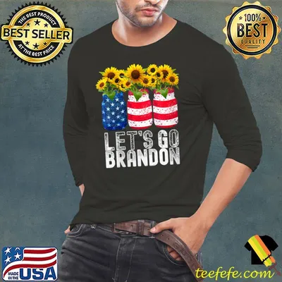 Let's Go Brandon Flag Sunglasses sunflower T-Shirt
