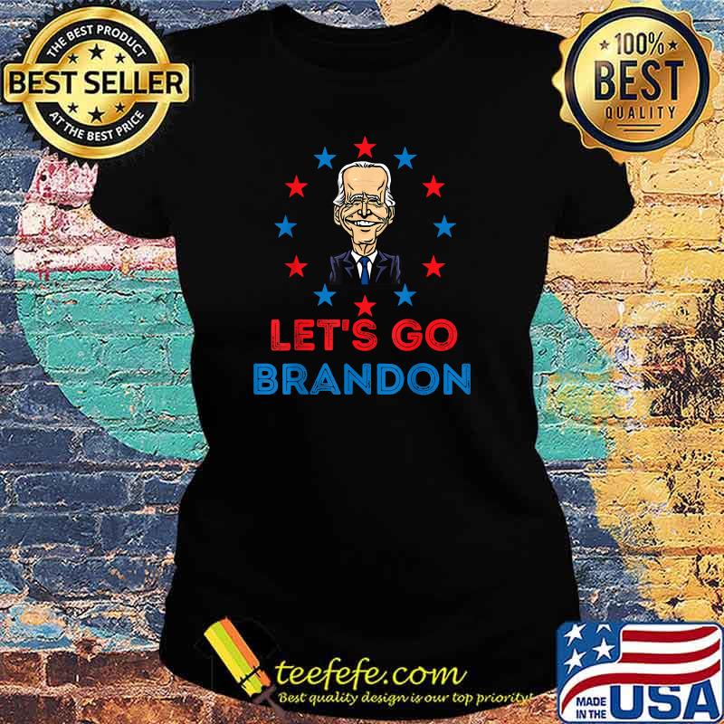 Let's Go Brandon funny caricature vintage Political Humor T-Shirt Ladies tee Let's Go Brandon funny caricature vintage Political Humor T-Shirt Ladies tee