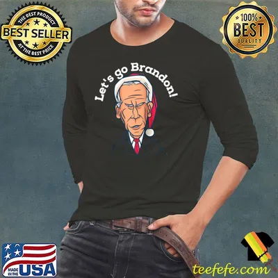 Let's Go Brandon Funny Christmas Joe Biden Chant Raglan Baseball T-shirt