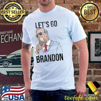 Let's Go Brandon - Joe Biden Conservative Anti Liberal US Flag T-Shirt