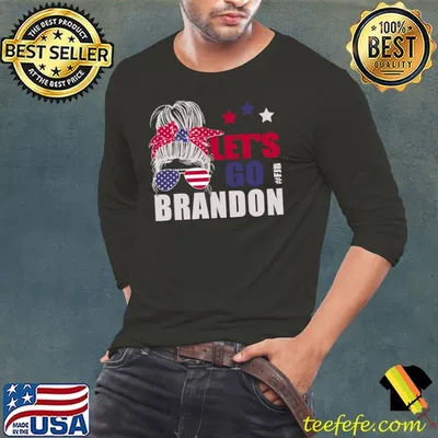 Let's Go Brandon Messy US Bun Pullover Hoodie