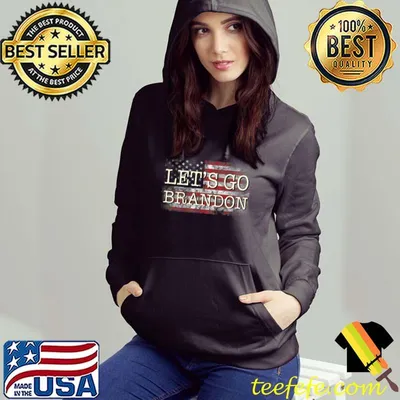 Let's Go Brandon Shirt Cool Conservative American Flag(Back) T-Shirt
