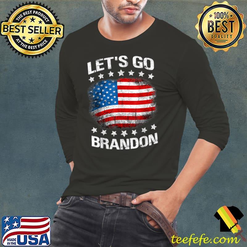Let's Go Brandon Shirt Impeach Anti Joe Biden Chant USA Flag T-Shirt