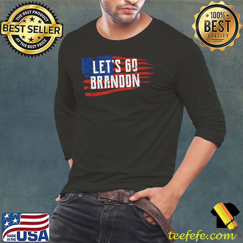 Let's Go Brandon Tee, Cool Conservative American Flag T-Shirt