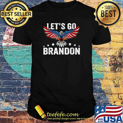 Let's Go Brandon US Eagle Flag Joe 46 Chant Retro Vintage T-Shirt
