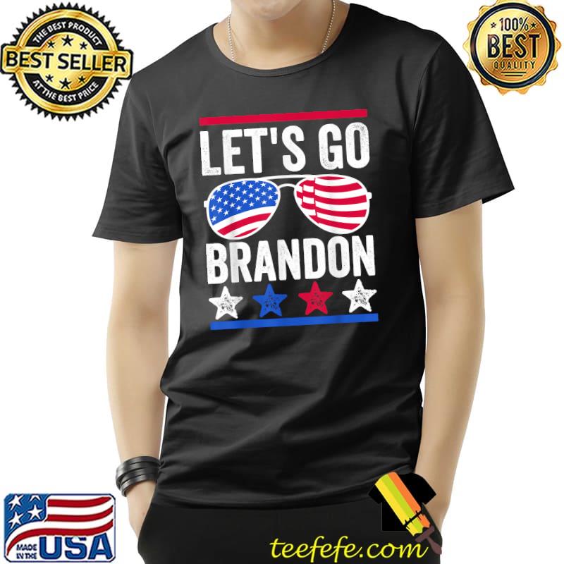 Let's Go Brandon USA Flag Sunglasses Star T-Shirt Unisex Let's Go Brandon USA Flag Sunglasses Star T-Shirt Unisex