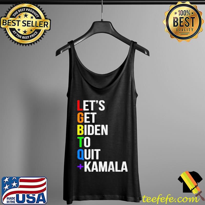 Let's Get Biden To Quit Kamala LGBTQ Shirt Tank Top Let's Get Biden To Quit Kamala LGBTQ Shirt Tank Top