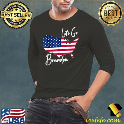 Lets Go Brandon America Map T-Shirt