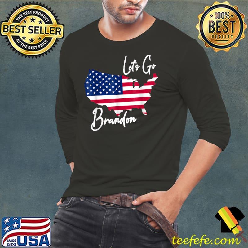 Lets Go Brandon America Map T-Shirt Lets Go Brandon America Map T-Shirt