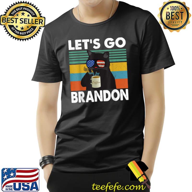 Let’s Go Brandon Chant Funny Coffee Cat Vintage T Shirt Unisex Let’s Go Brandon Chant Funny Coffee Cat Vintage T Shirt Unisex