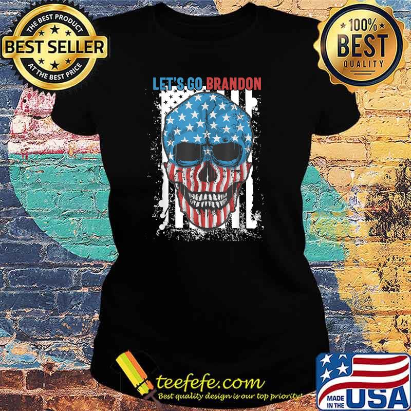 Lets Go Brandon Chant Halloween Conservative Vintage US Flag T-Shirt Ladies tee Lets Go Brandon Chant Halloween Conservative Vintage US Flag T-Shirt Ladies tee