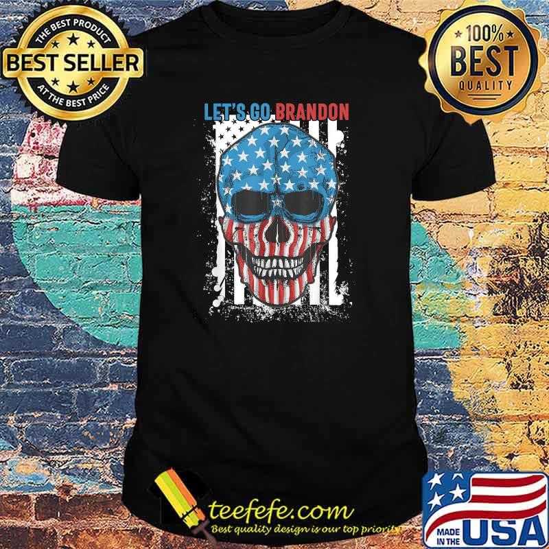 Lets Go Brandon Chant Halloween Conservative Vintage US Flag T-Shirt