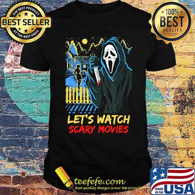 Lets Watch Scary Movies Scream Horror Ghostface T-shirt