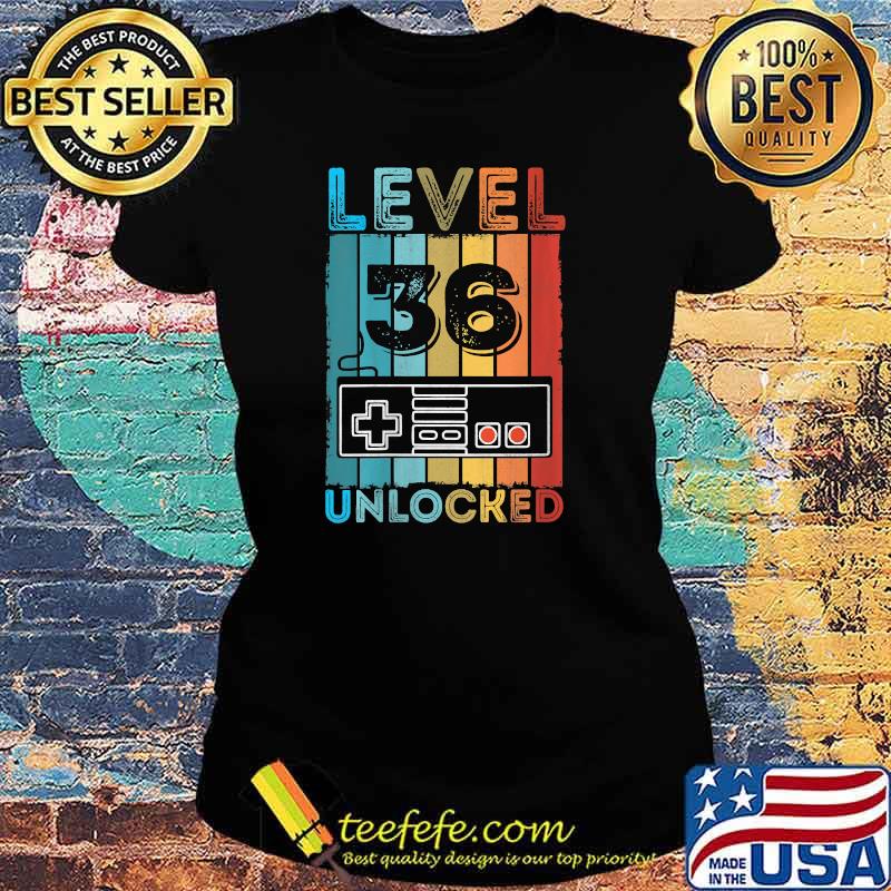 Level 36 Unlocked Video Game T-Shirt Ladies tee Level 36 Unlocked Video Game T-Shirt Ladies tee