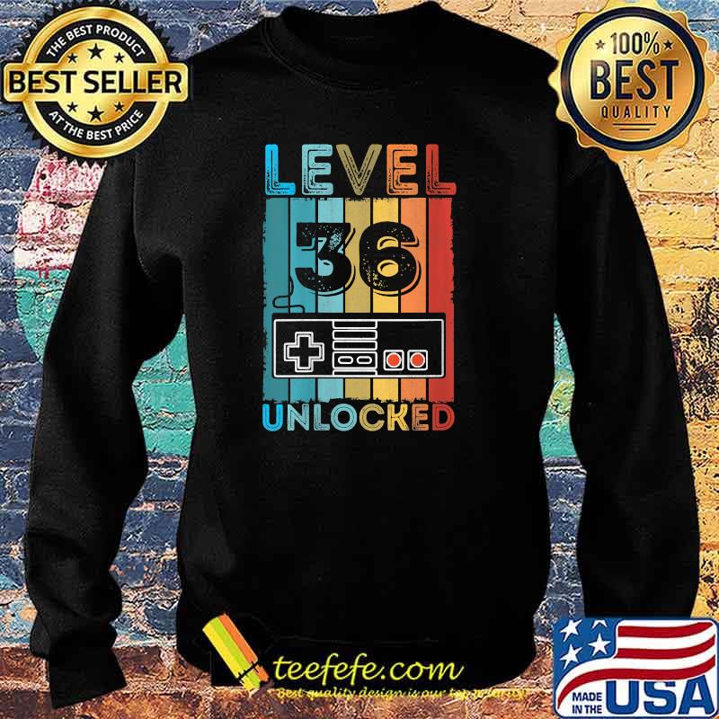Level 36 Unlocked Video Game T-Shirt Sweater Level 36 Unlocked Video Game T-Shirt Sweater