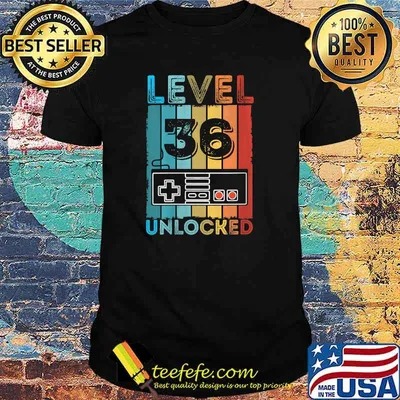 Level 36 Unlocked Video Game T-Shirt