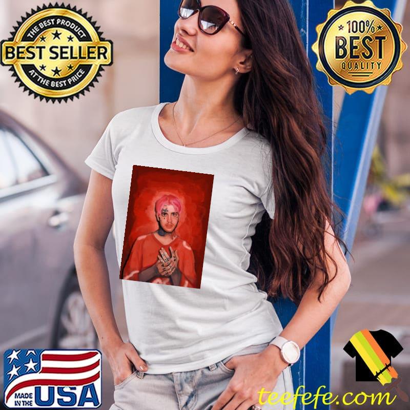 Lil Peep Digital Portrait Baseball Shirt Ladies Tee Lil Peep Digital Portrait Baseball Shirt Ladies Tee