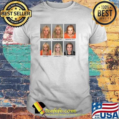 Lindsays Men Lohan Mugshots T-Shirt