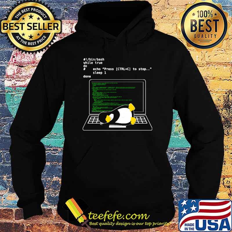 Linux tux sleep program echo press ctrl C to stop done penguin s Hoodie Linux tux sleep program echo press ctrl C to stop done penguin s Hoodie
